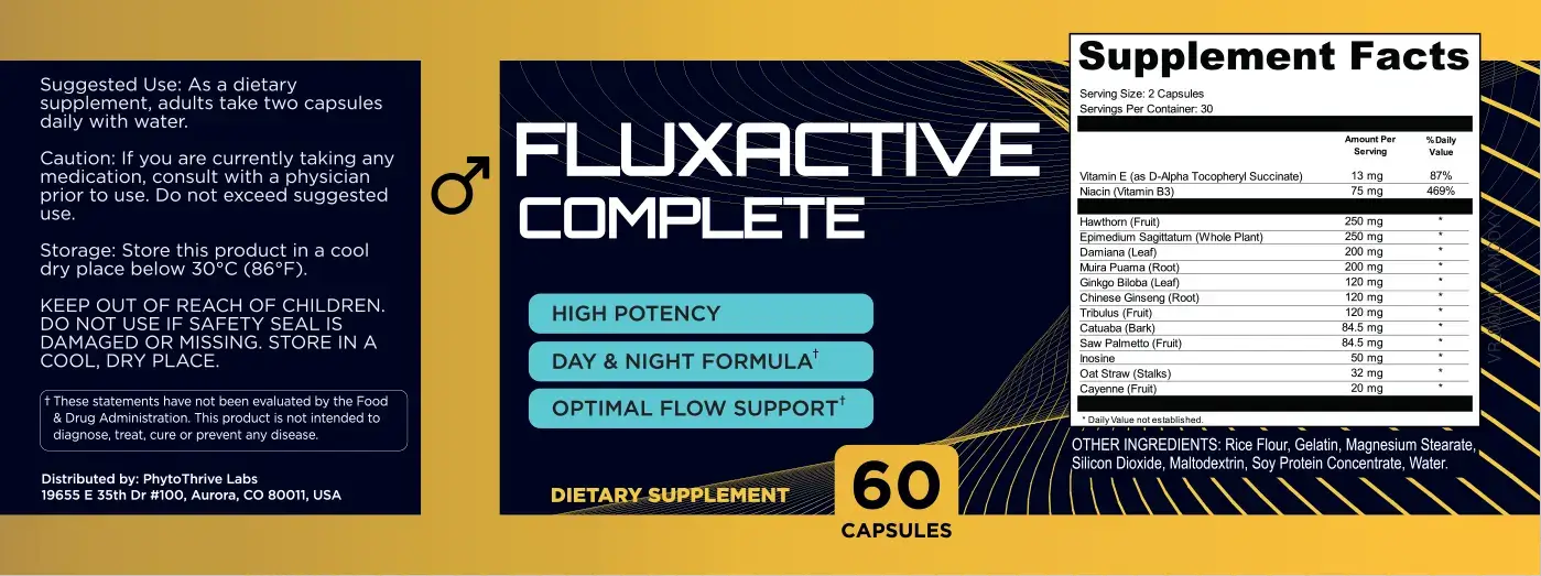 Fluxactive Complete Supplement Facts